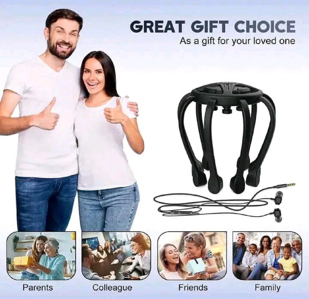 Rechargeable Head Massager – এখন ঘরেই নিন স্পা-এর মতো আরাম!
