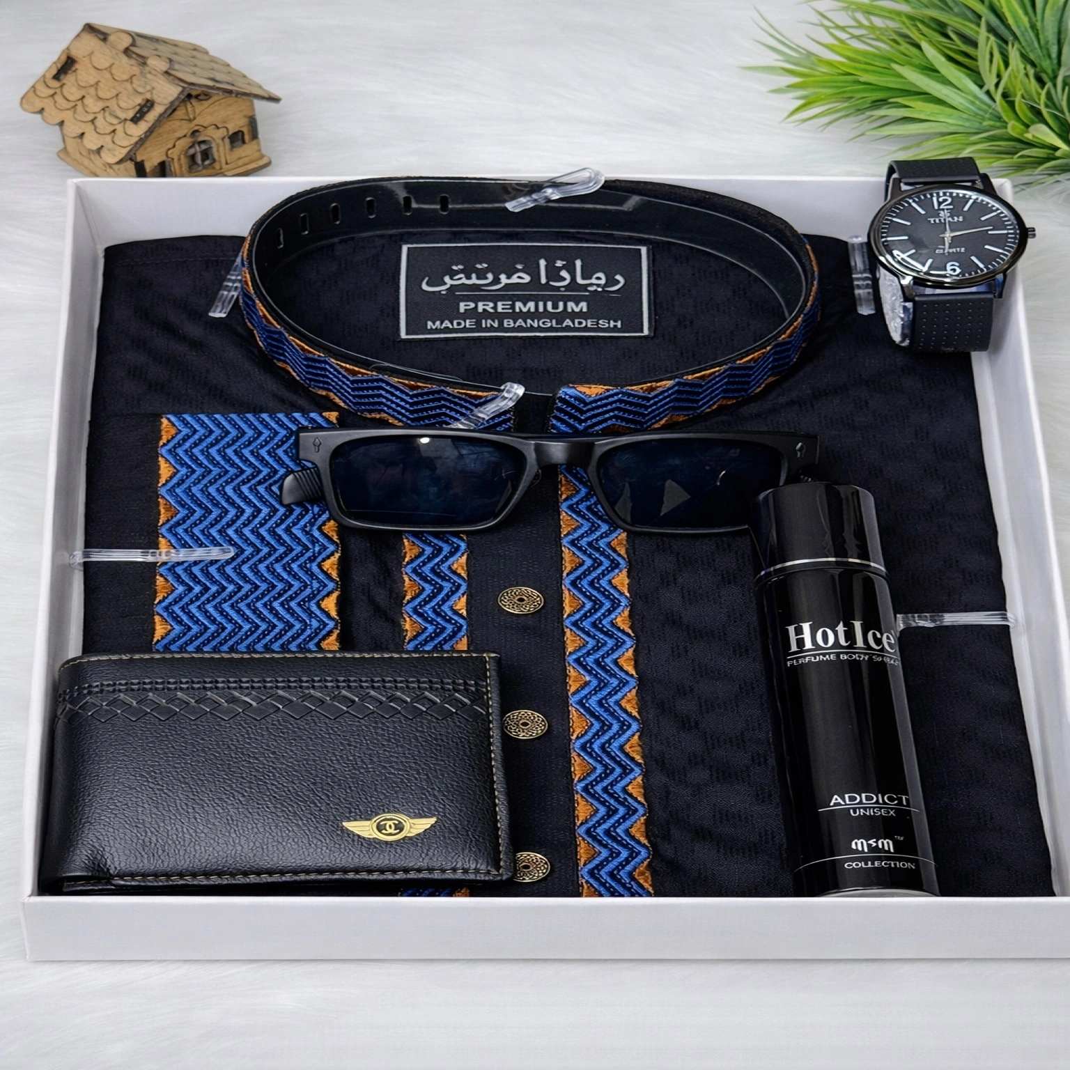 Premium Punjabi, Sunglasses, Watch, Wallet & Perfume Gift Set