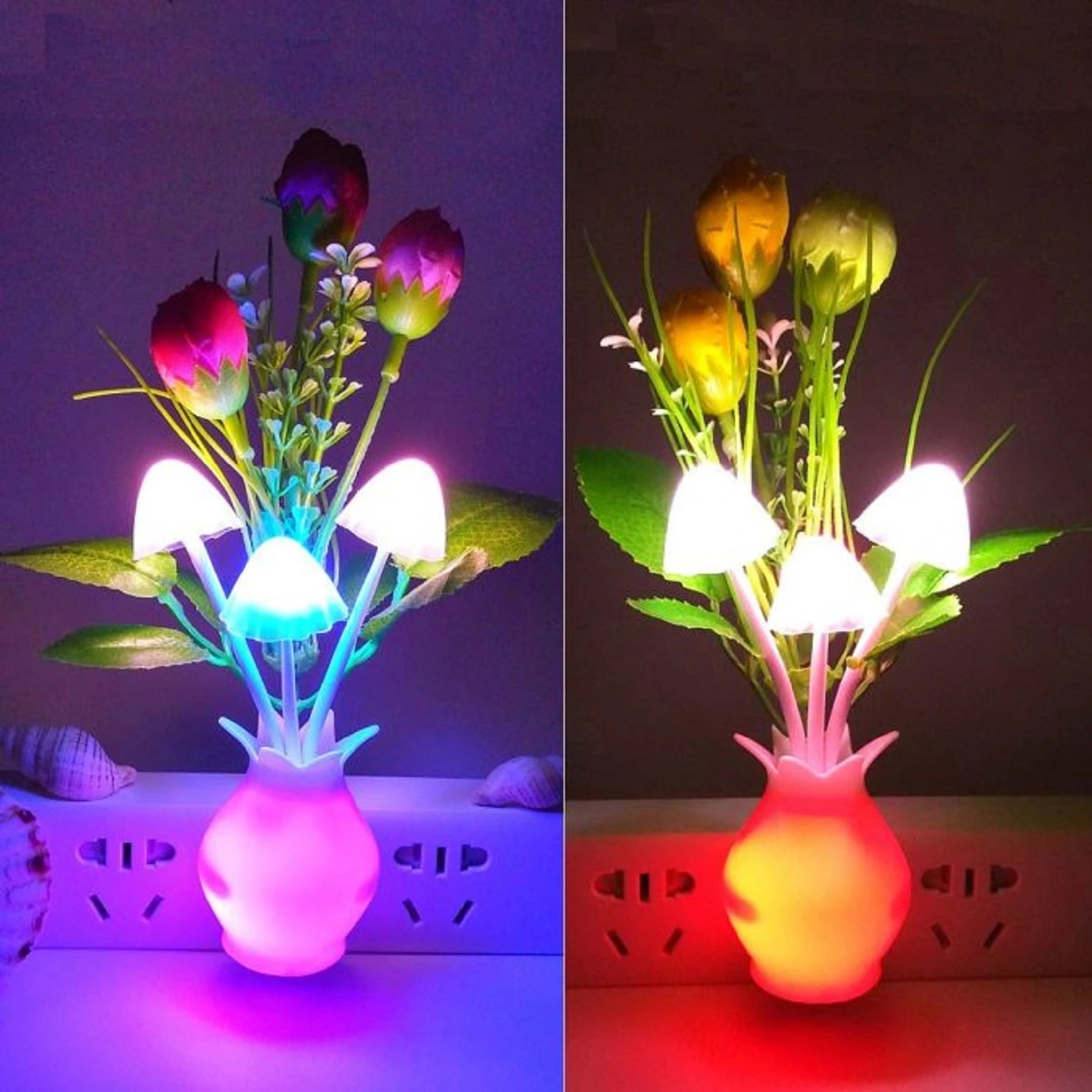 Mushroom Sensor Dream Light – Automatic LED Night Lamp with Smart Light Sensor
